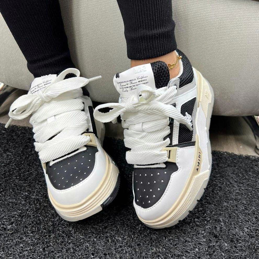 Tenis Amiri Dama Mt Blanco Negro Beige
